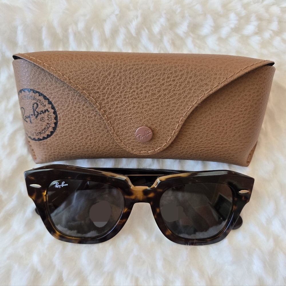 Ray-Ban State Street Tortoise Sunglasses, Size 49